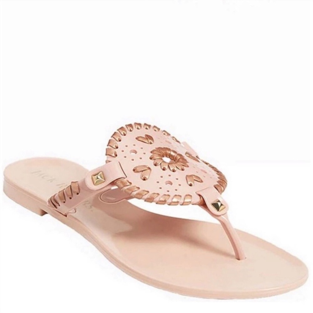 Jack Rogers Pink Gold Georgica Jelly Sandals Size 9